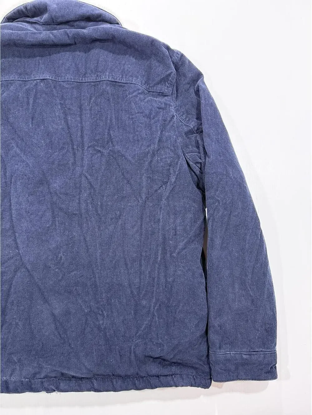 Levi’s Sherpa Trucker Jacket Mens XL Navy Corduroy Fleece Lined Snap Zip